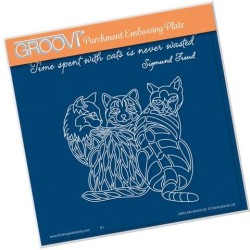 (GRO-AN-40445-03)Groovi Plate A5 3 Cats