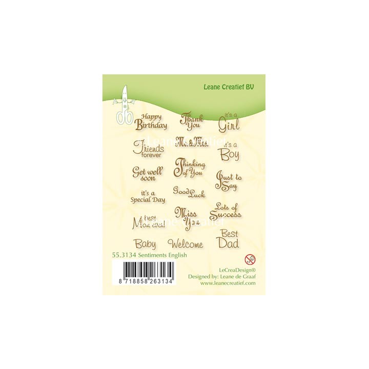 (55.3134)Clear stamp Sentiments English