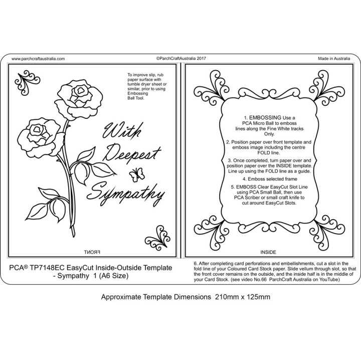 (TP7148EC)PCA® EasyCut Inside/Outside Sympathy - 1 (A6 size)