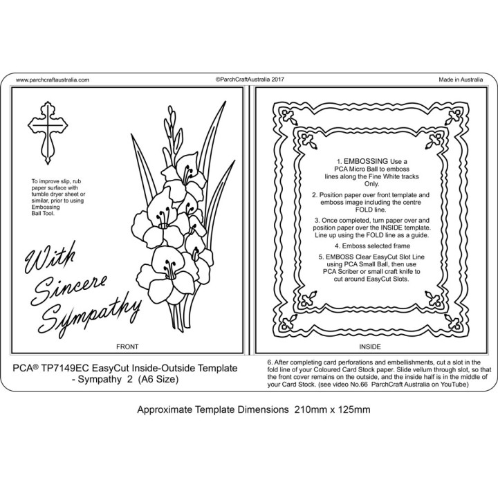 (TP7149EC)PCA® EasyCut Inside/Outside Sympathy - 2 (A6 size)