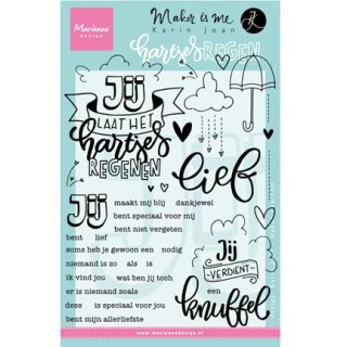 (KJ1703)Clear stamp Karin Joan Hartjes regen