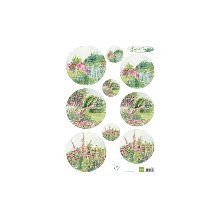 (IT592)3D Tiny's English garden - Roses