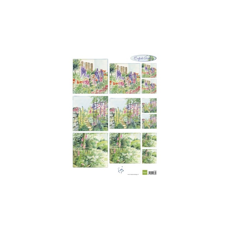 (IT591)3D Tiny's English garden - Foxgloves