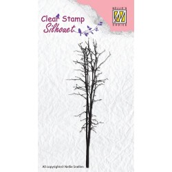 (SIL009)Nellie`s Choice Clearstamp - Silhouette tree-3
