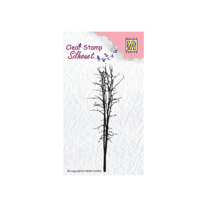 (SIL009)Nellie`s Choice Clearstamp - Silhouette tree-3