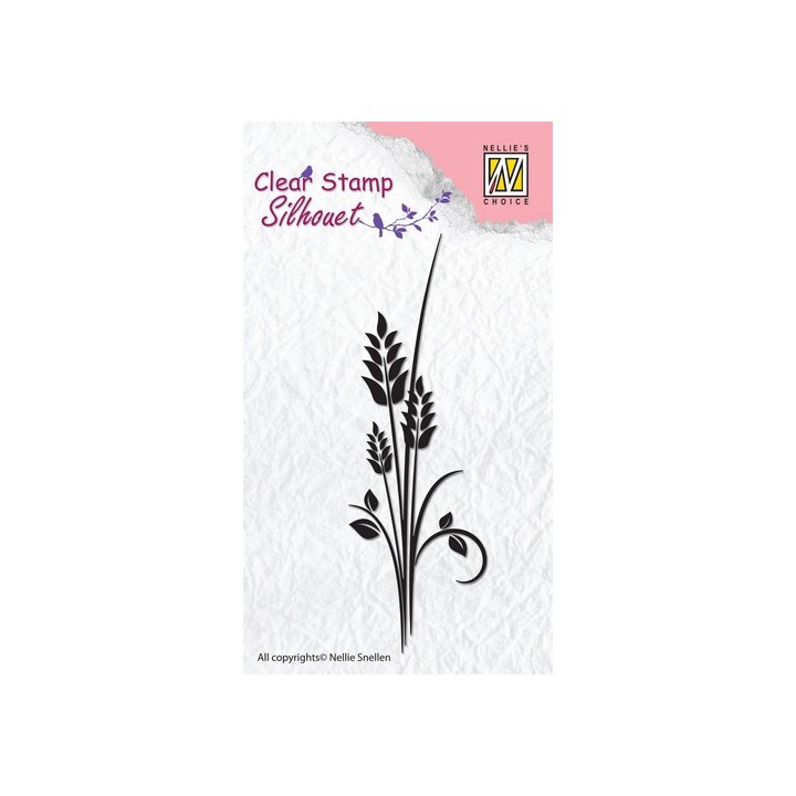(SIL013)Nellie`s Choice Clearstamp - Silhouette ears of corn