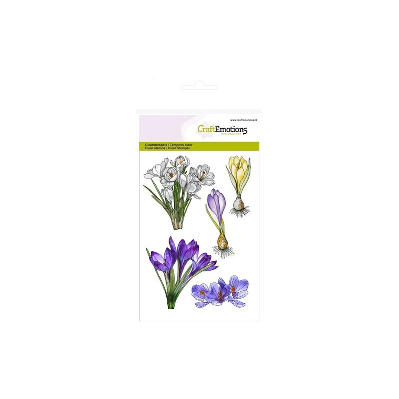 (1252)CraftEmotions clearstamps A6 - crocus