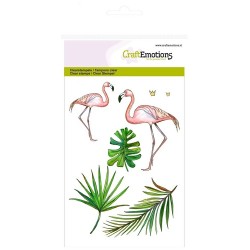 (1254)CraftEmotions clearstamps A6 - flamingo