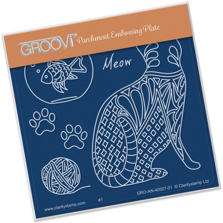 (GRO-AN-40507-01)Groovi® Feline Delights - Pattern Cat - Back Ba