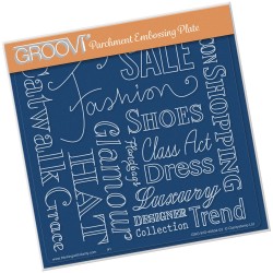 (GRO-WO-40504-03)Groovi Plate A5 Fashion Phrases