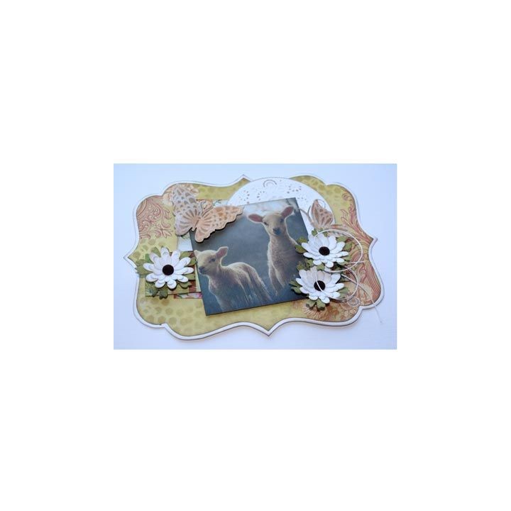 (6002/0565)Cutting & Embossing stencil Flower Background