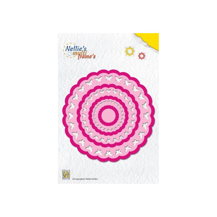(MFD104)Nellie`s Choice Multi Frame Dies rosette butterflies