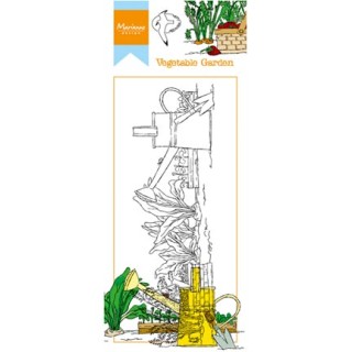 (HT1612)Clear Stamp Hetty's border: Vegetable garden