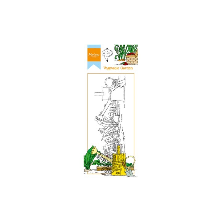 (HT1612)Clear Stamp Hetty's border: Vegetable garden