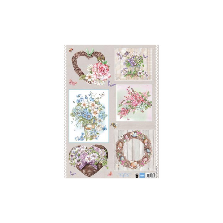 (EWK1248)3D Country Flowers 2