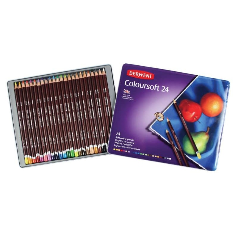 (0701027)Derwent coloursoft Pencils 24 colours
