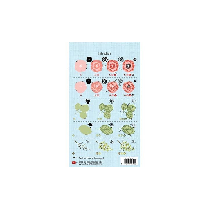 (STAMPLS17)Clear Stamps Layered Flower Stamps nr.17