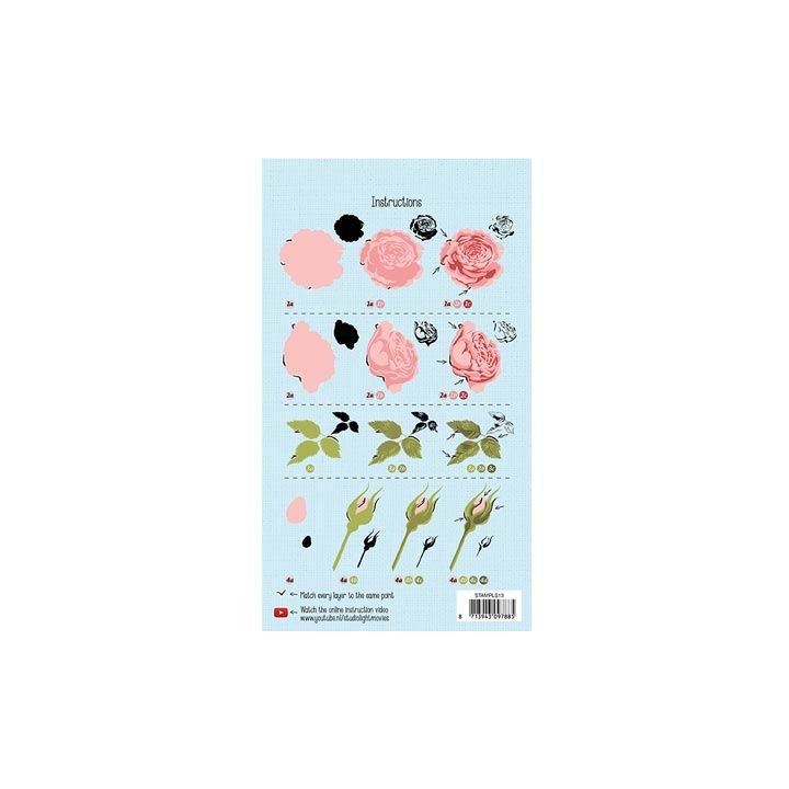 (STAMPLS13)Clear Stamps Layered Flower Stamps nr.13