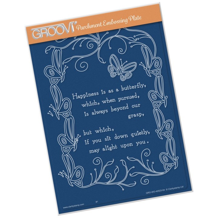 (GRO-WO-40523-04)Groovi Plate A5 Happiness Is A Butterfly