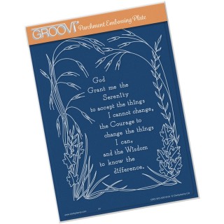 (GRO-WO-40519-04)Groovi Plate A5 Serenity Prayer