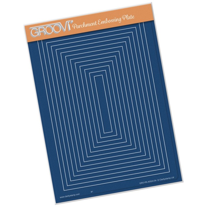 (GRO-PA-40524-04)Groovi Plate A5 Nested Rectangles