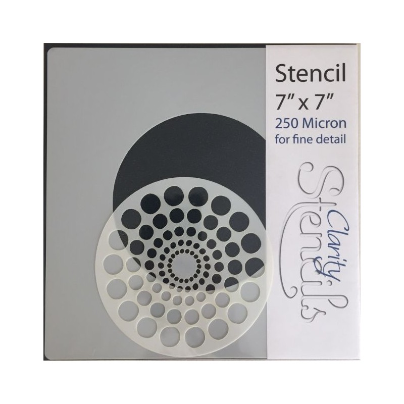 (STE-PA-00047-77)Claritystamp Art Stencil 7x7 Inch Circle Dots