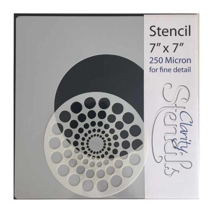 (STE-PA-00047-77)Claritystamp Art Stencil 7x7 Inch Circle Dots