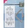 (6004/0007)Clear stamp / Stencil set Scrollcorner with text