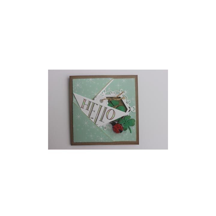 (6004/0007)Clear stamp / Stencil set Scrollcorner with text