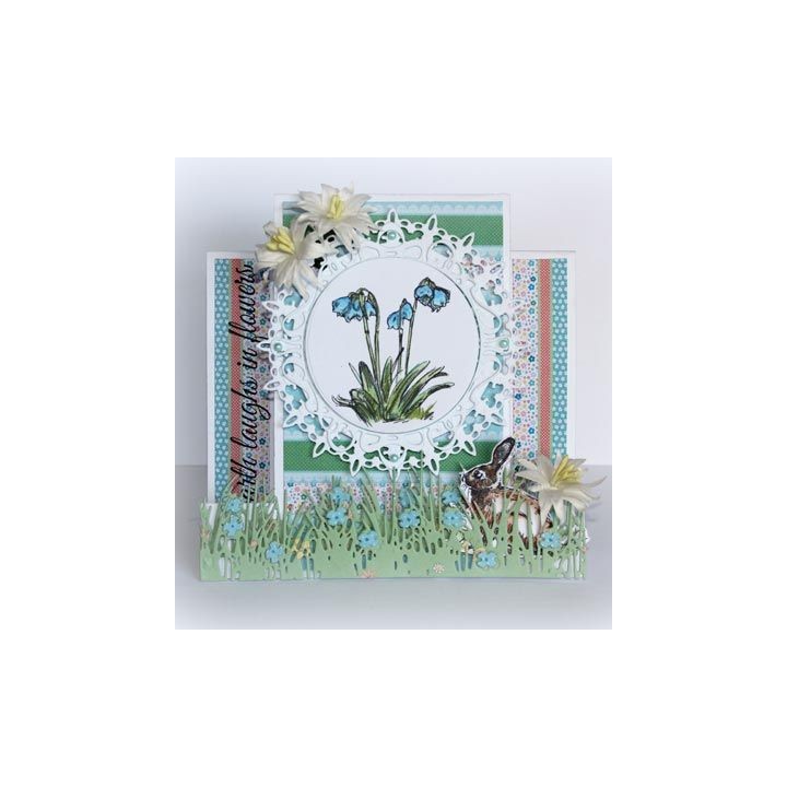(6002/0660)Cutting & Embossing stencil Grass with flowers