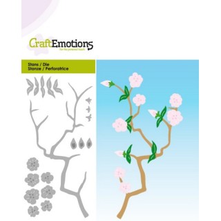 (115633/0187)CraftEmotions Die - branch with blossoms