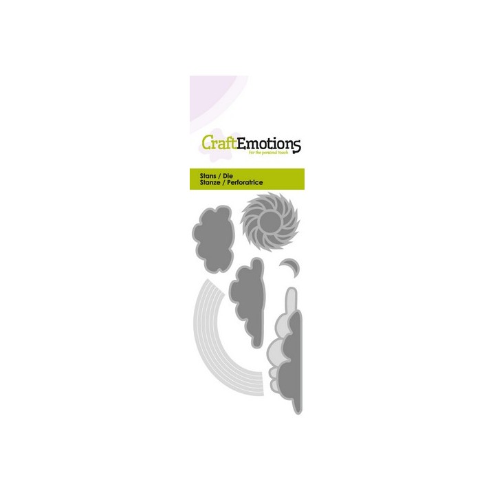 (115633/0182)CraftEmotions Die - Clouds sun rainbow Card