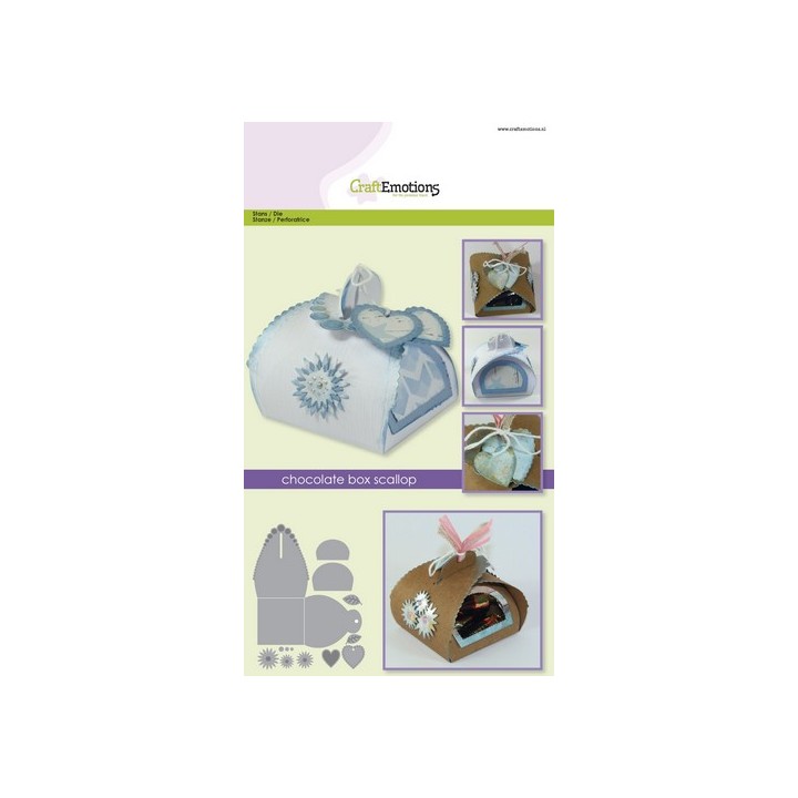 (115633/1501)CraftEmotions Die - chocolate box scallop Card A5