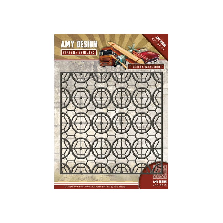 (ADD10093)Die - Amy Design - Vintage Vehicles - Circular Backgro