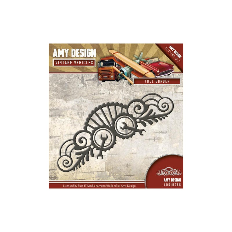 (ADD10096)Die - Amy Design - Vintage Vehicles - Tool Border