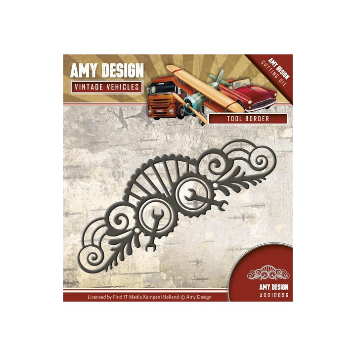 (ADD10096)Die - Amy Design - Vintage Vehicles - Tool Border