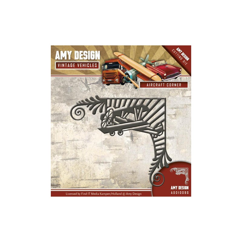 (ADD10098)Die - Amy Design - Vintage Vehicles - Aircraft Corner