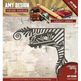 (ADD10098)Die - Amy Design - Vintage Vehicles - Aircraft Corner