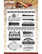 (ADCS10013)Clearstamp - Amy Design - Vintage Vehicles - Tekst