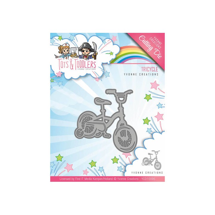 (YCD10095)Die - Yvonne Creations - Tots and Toddlers - Tricycle