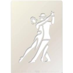(STE-PE-00381-A5)Claritystamp Art Stencil A5 Tango Dancers