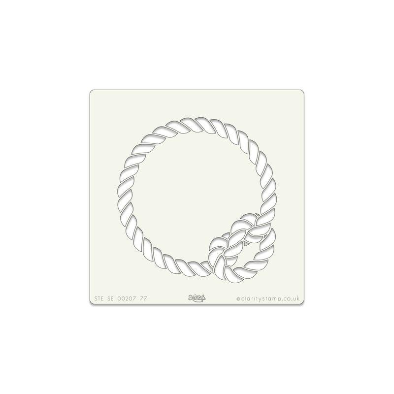(STE-SE-00207-77)Claritystamp Art Stencil 7x7 Inch Rope Knot