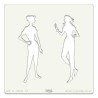 (STE-FA-00210-77)Claritystamp Art Stencil 7x7 Inch Elegant Ladie