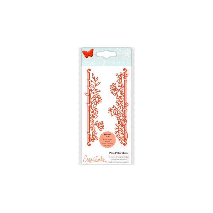 (1536E)Tonic Studios Die fanciful floral - posy pillar strip