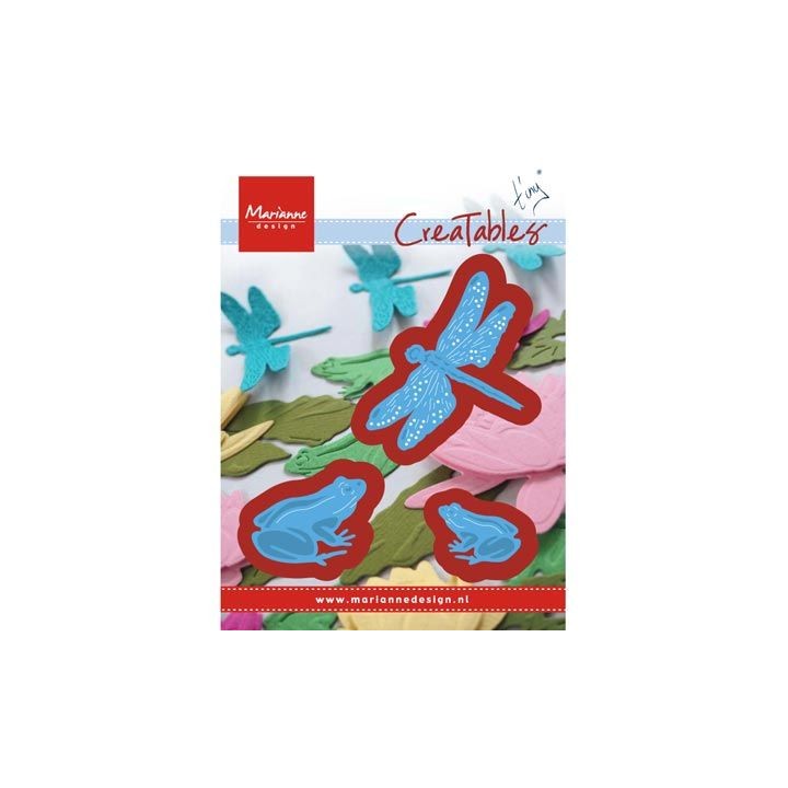 (LR0461)Creatables stencil Tiny's frogs and dragonfly