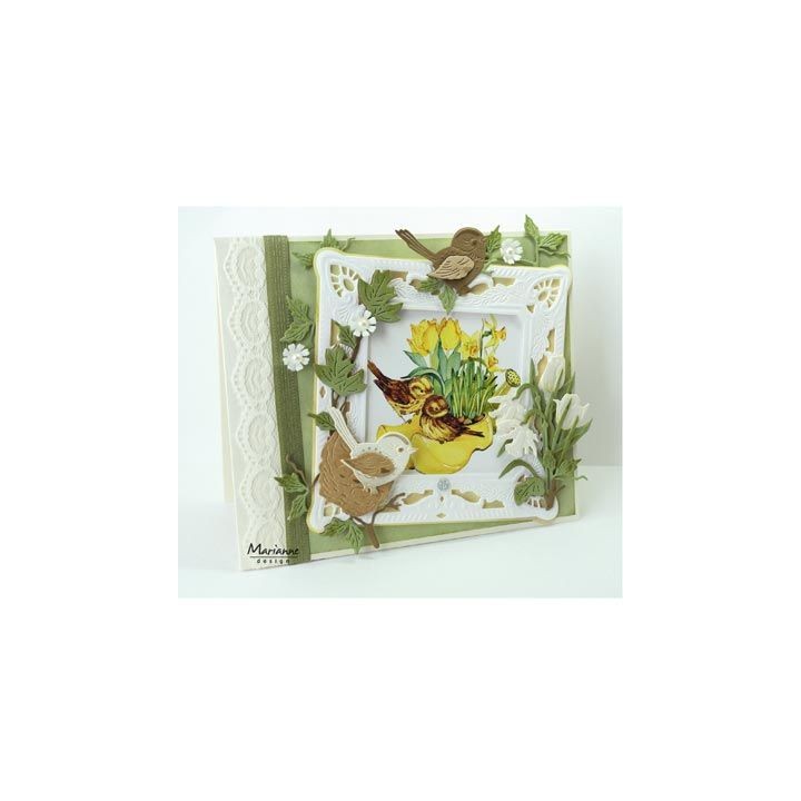 (LR0458)Creatables stencil Petra's square with nest
