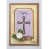 (CR1400)Craftables stencil Graceful cross