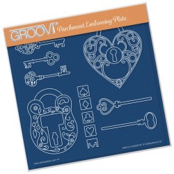 (GRO-LO-40536-03)Groovi Plate A5 Key to my Heart