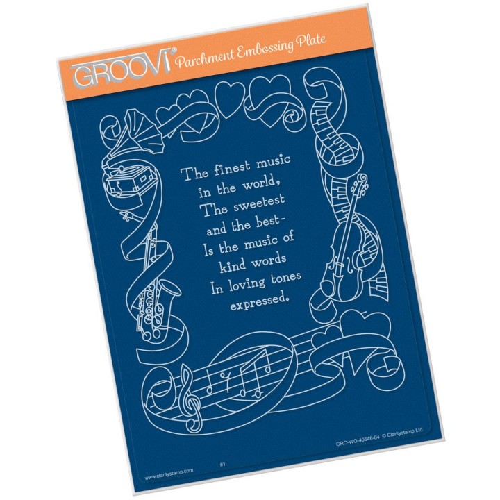 (GRO-WO-40546-04)Groovi Plate A5 The finest music verse
