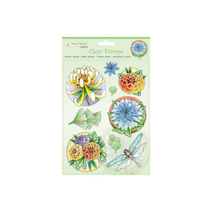 (9.0038)Marij Rahder Clear Stamp flowers